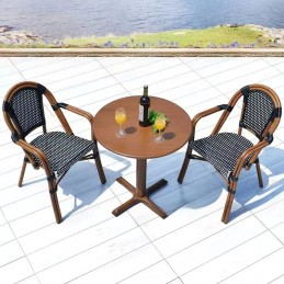Krzesło CAFE PARIS brązowe rattan